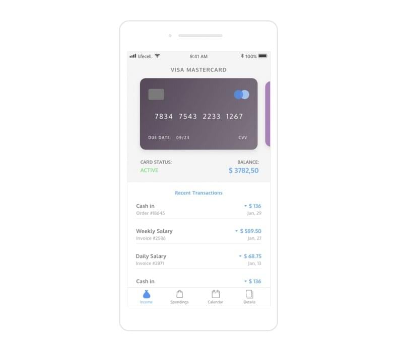 Fast payment app interface
