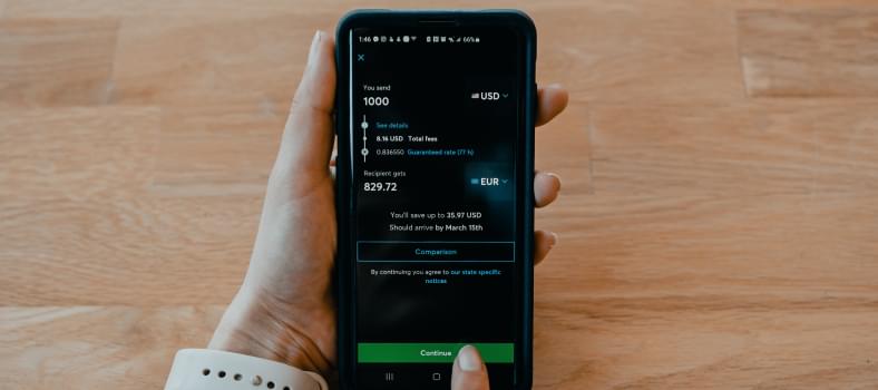 Modern mobile banking app