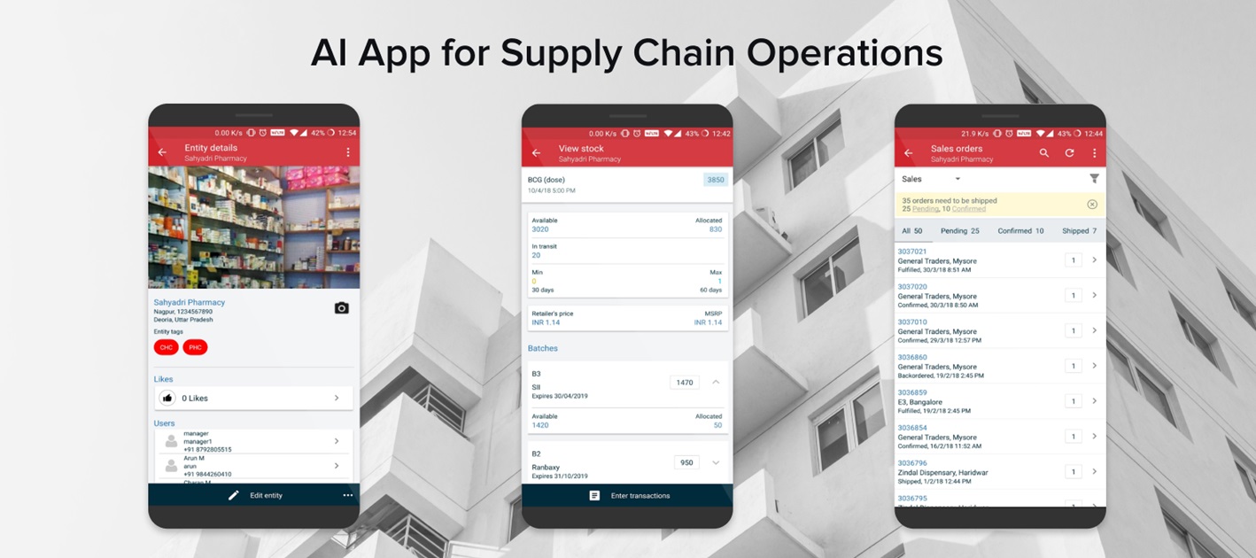 Iota app for supply chain operations