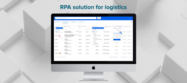 RPA solution for logistics