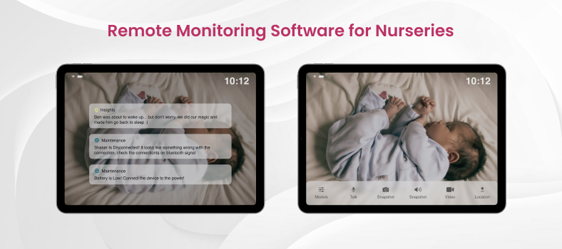 Remote monitoring software for nurseries