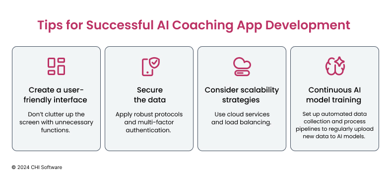 Tips for AI coaching app development